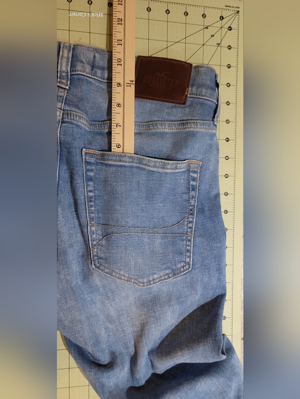Hollister Super Skinny Epic Flex Men 33 x 32 Skinny Denim Blue Jeans Distressed - Picture 6 of 8